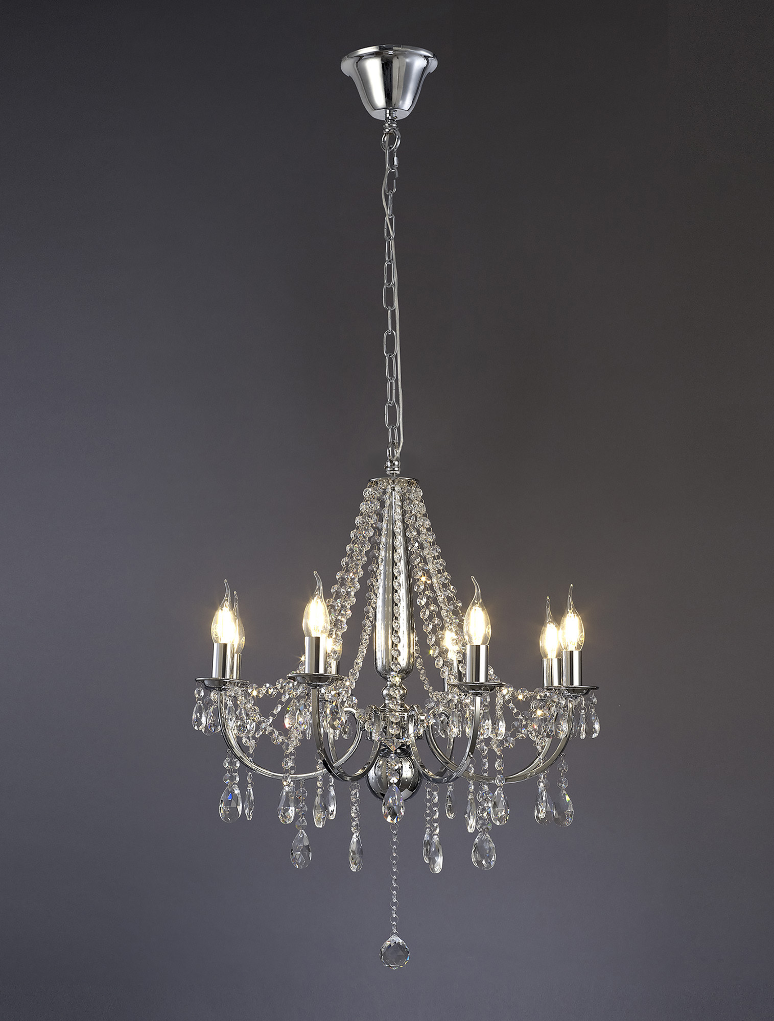 IL30056  Olivia Crystal Pendant 8 Light